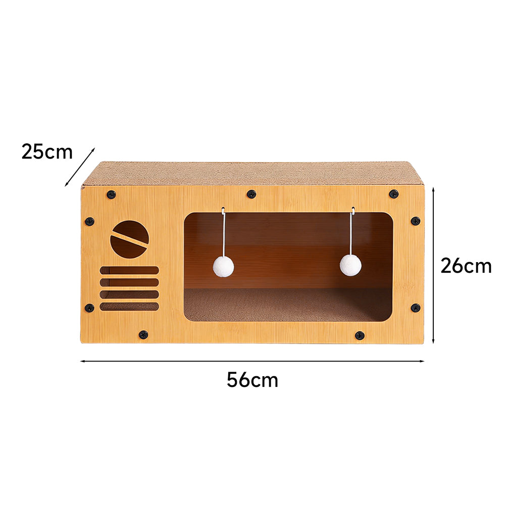 All-in-One Cat Scratcher House with Bed