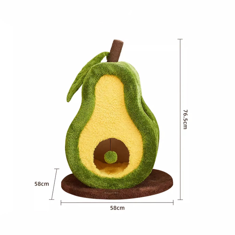 CMISSTREE Avocado Multi-Functional Cat Scratching Post And Bed
