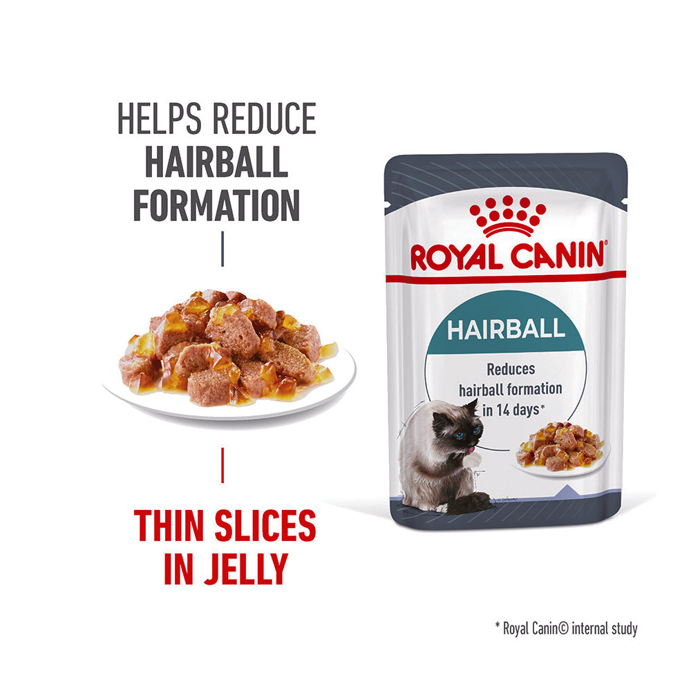 ROYAL CANIN Hairball Care Jelly Adult Wet Cat Food 85g
