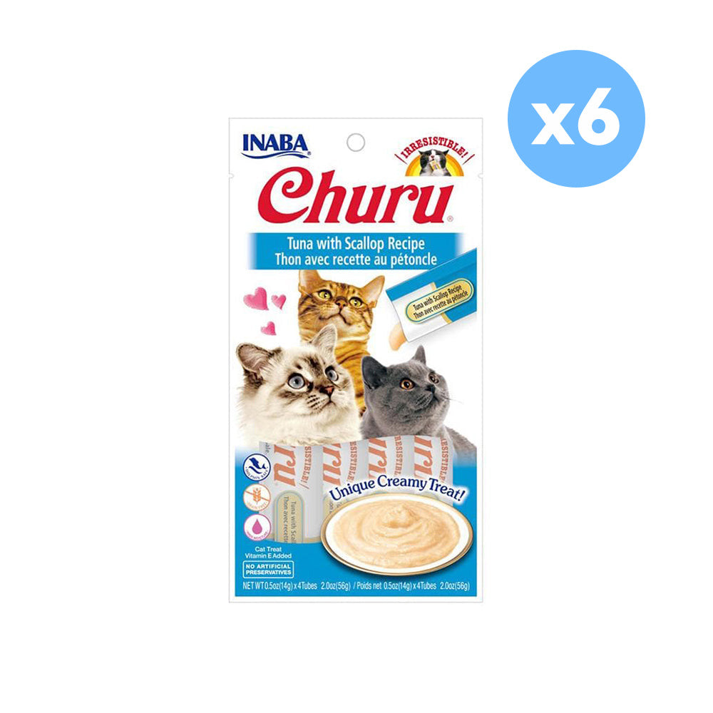 INABA Churu Tuna with Scallop Recipe Wet Cat Treats