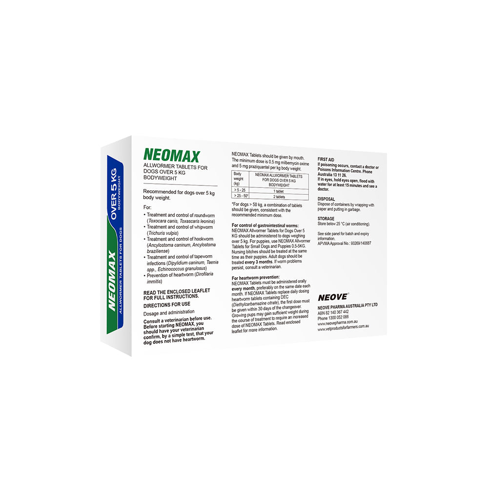 NEOMAX Allwormer Tablets For Dogs