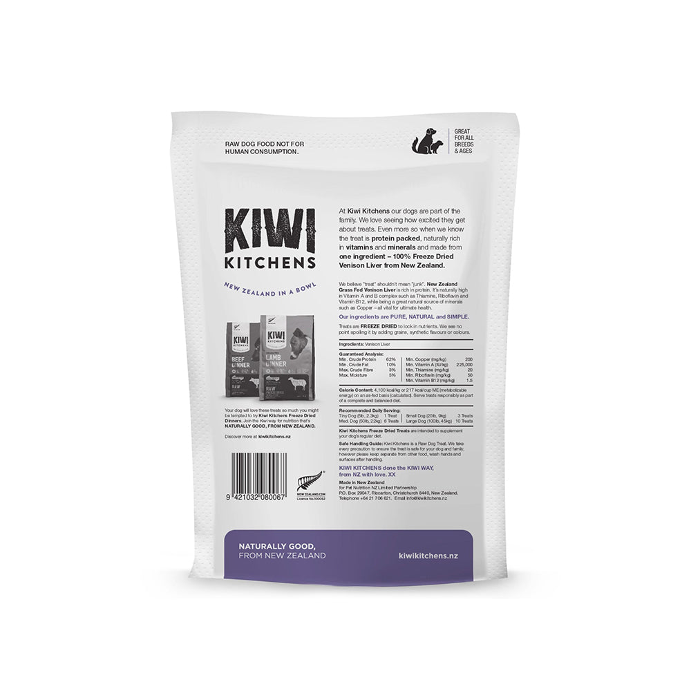 KIWI KITCHENS Venison Freeze Dried Dog Treats 30g