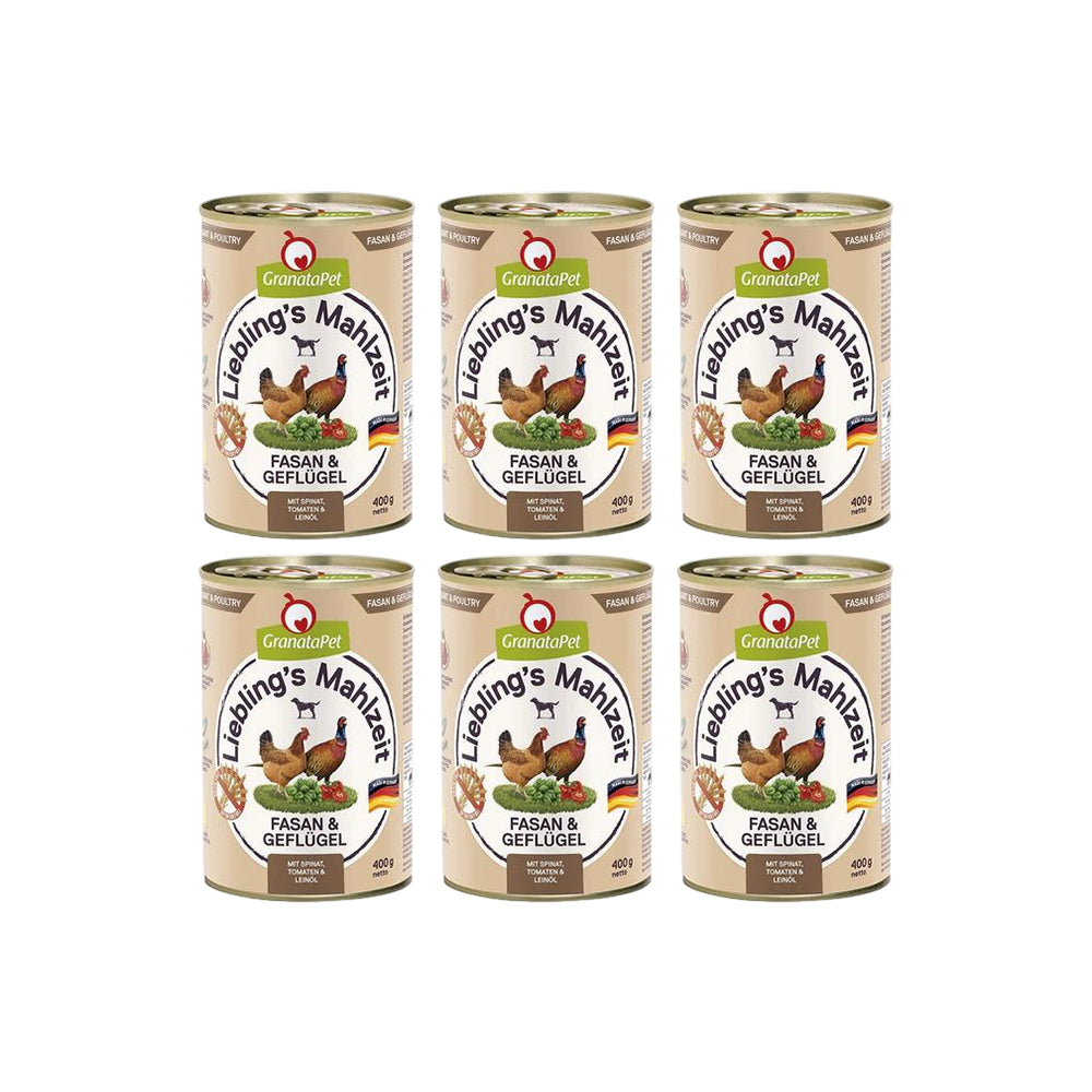 GRANATAPET Liebling's Mahlzeit Pheasant & Poultry Dog Wet Food