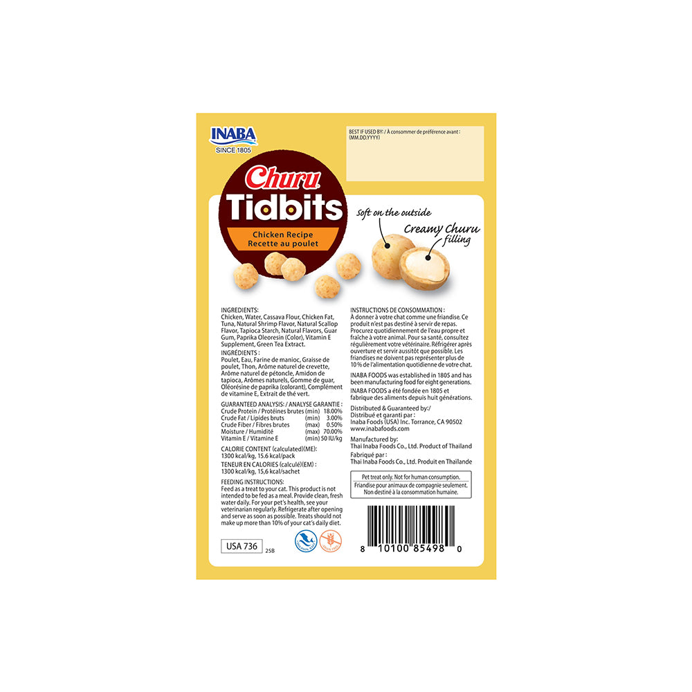 INABA Churu Tidbits Chicken Recipe (12g x 8) USA-736