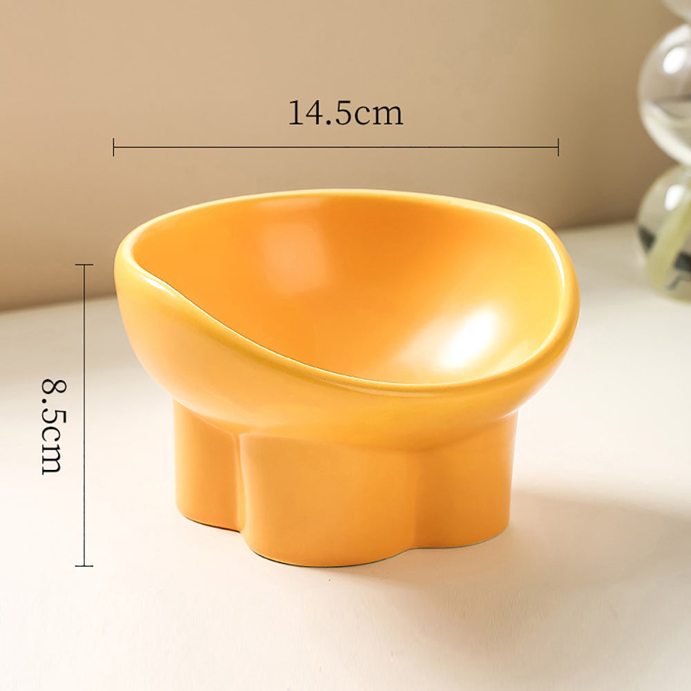 Standing Beveled Ceramic Pet Bowl 250ml