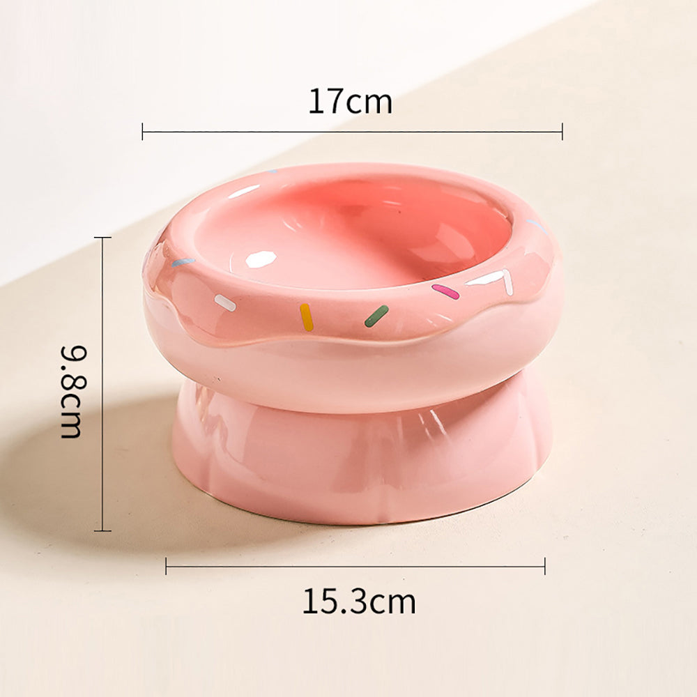 Split Ceramic Donut Pet Bowl 240ml & 280ml