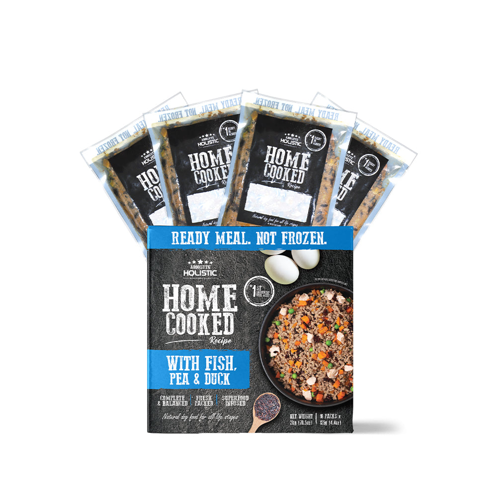 ABSOLUTE HOLISTIC Home Cooked Recipe Fish, Peas Duck Natural Dog