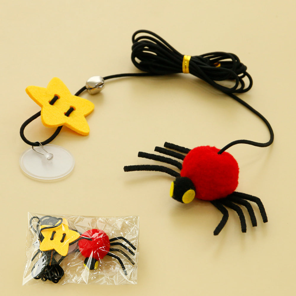 Cartoon Spider With Elastic Swing & Catnip Ball Cat Toy