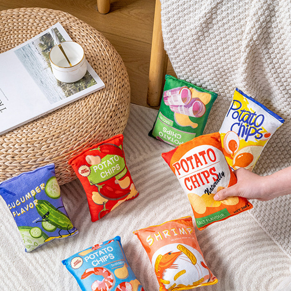 Cute Snack Plush Squeaky Pet Toy