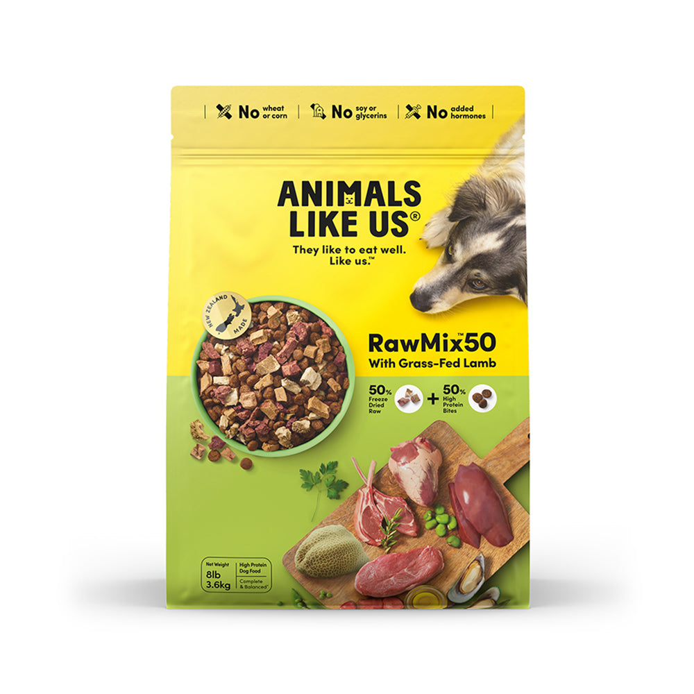 【EXP-07/04/2026】ANIMALS LIKE US Raw Mix 50 Grass Fed Lamb Freeze Dried Dog Food 3.6Kg