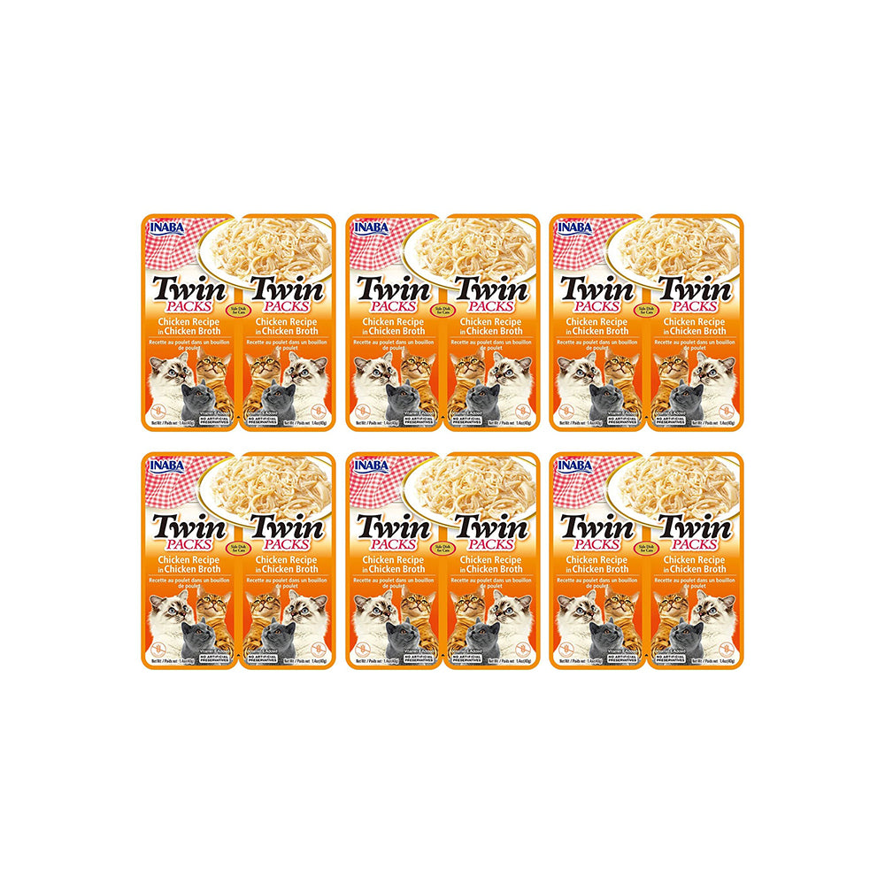 INABA Twin Packs Chicken in Chicken Flavored Broth Cat Treats 2x40g