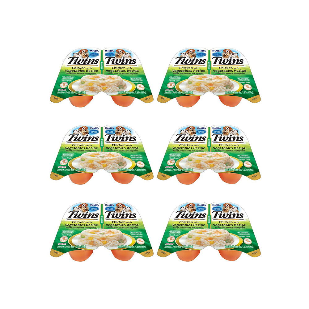 INABA Twins Chicken with Vegetables Recipe Dog Treats 2x35g