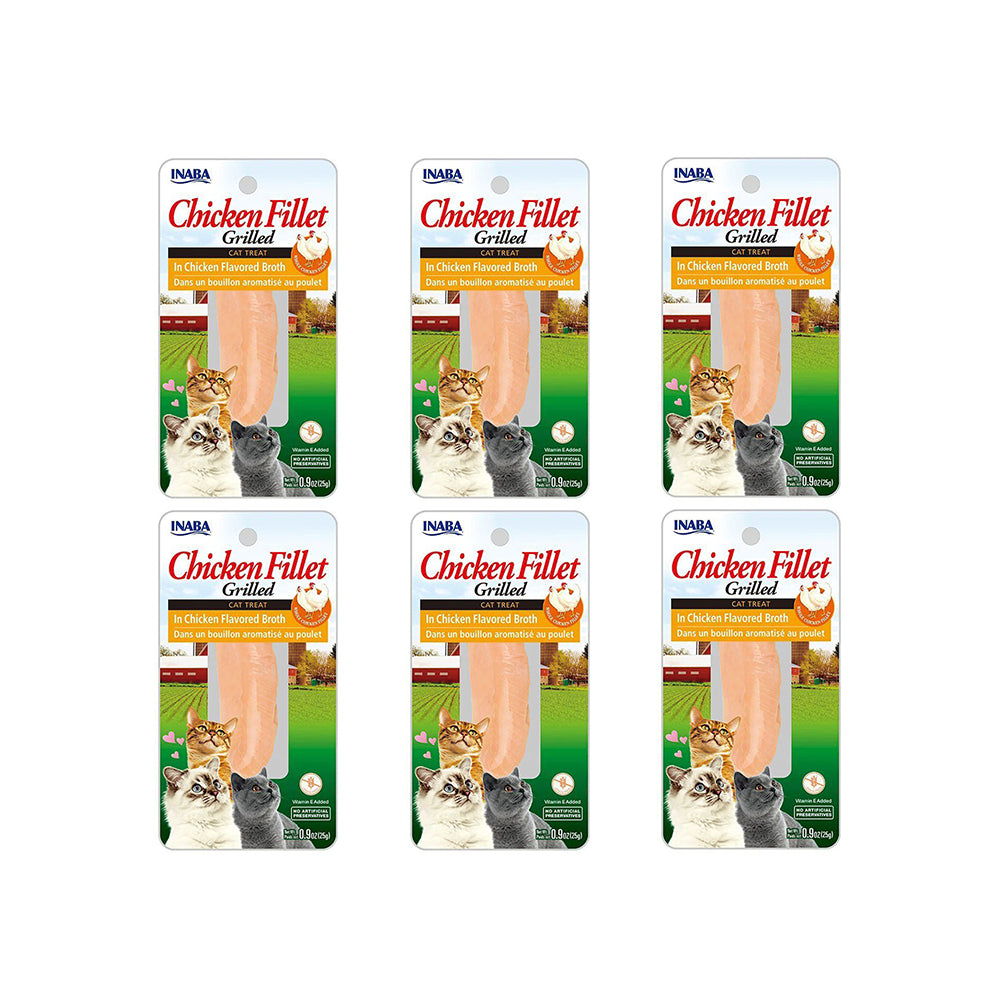 INABA Grilled Chicken Fillet In Chicken Flavored Broth Cat Treats 15g