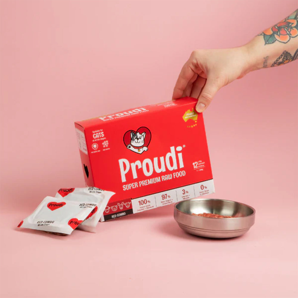 PROUDI Premium Frozen Red Combo Raw Cat Food 1.08kg