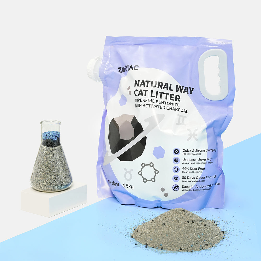 ZODIAC Natural Way Superfine Bentonite With Activated Charcoal Cat Litter