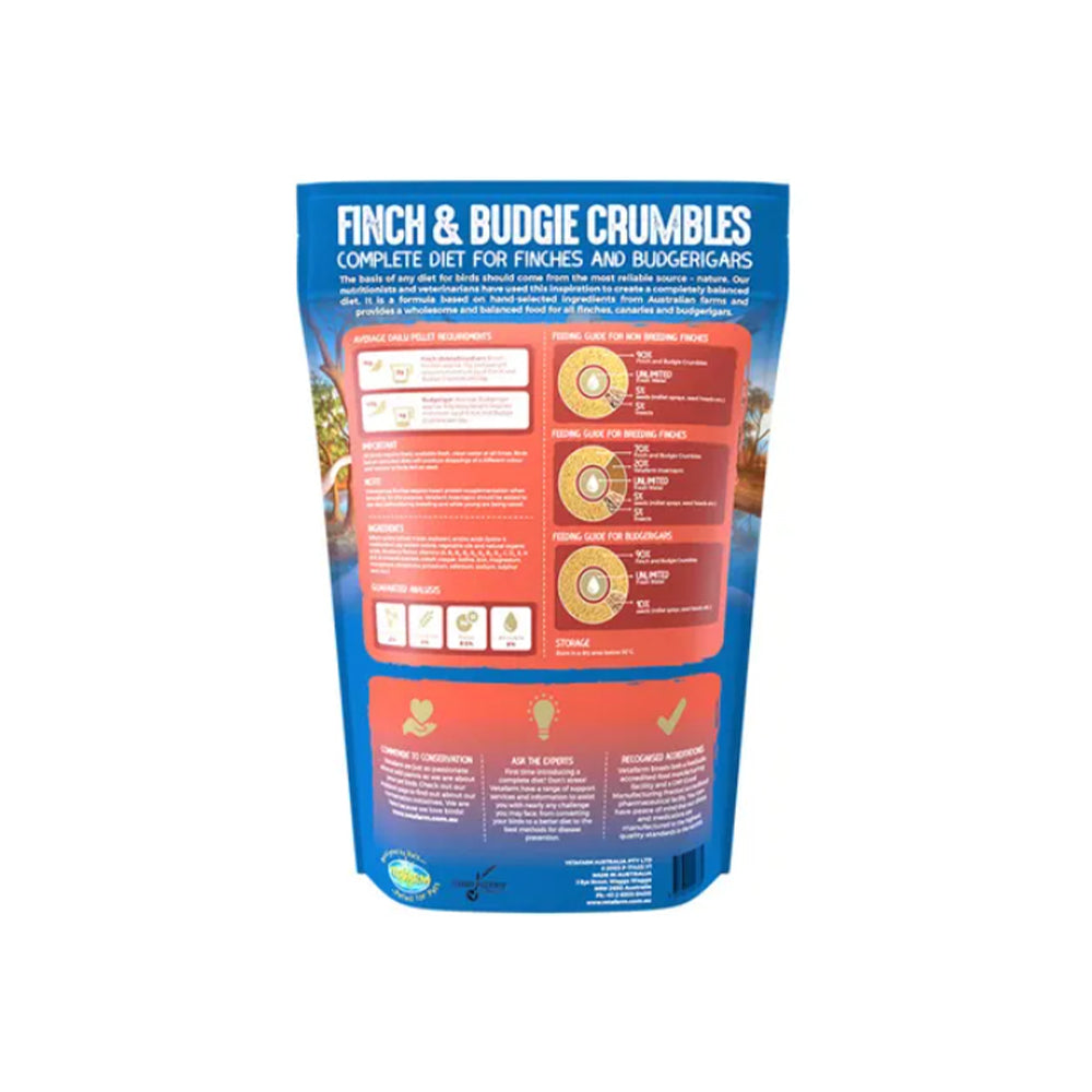 VETAFARM Finch and Budgie Crumbles Bird Food