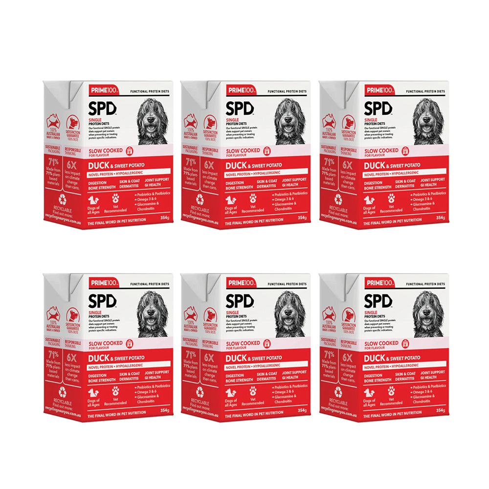 PRIME100 SPD Slow Cooked Duck & Sweet Potato Wet Dog Food 354g