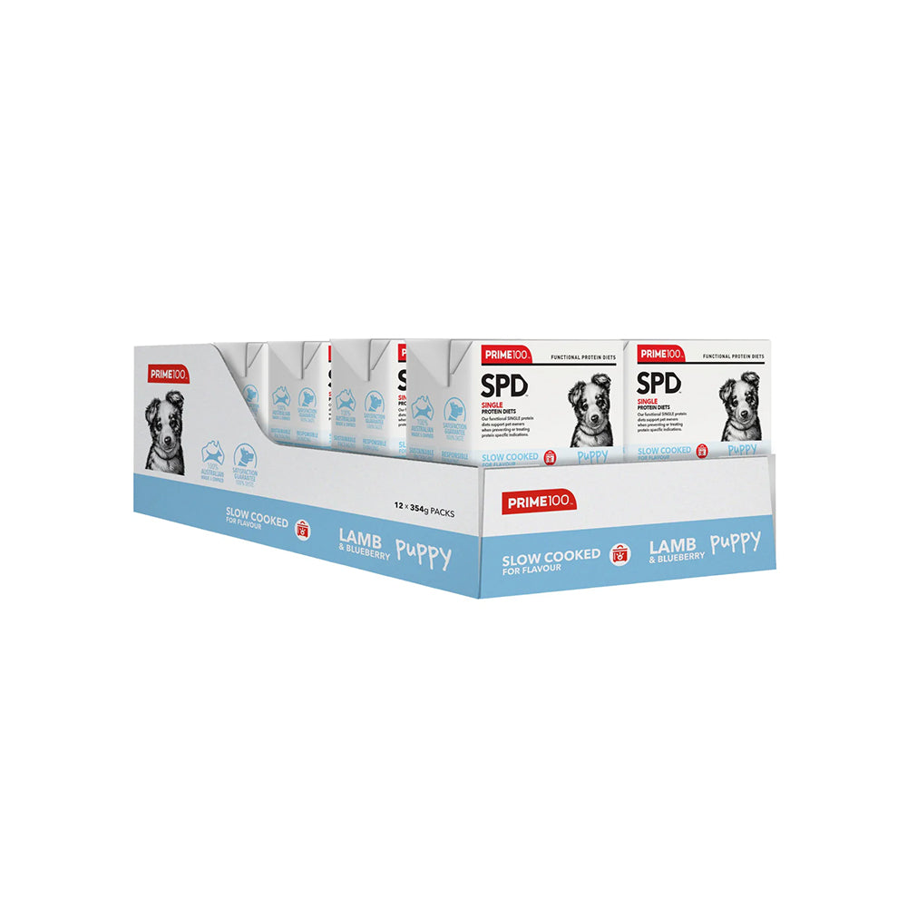 PRIME100 SPD Slow Cooked Lamb & Blueberry Puppy Wet Dog Food 354g