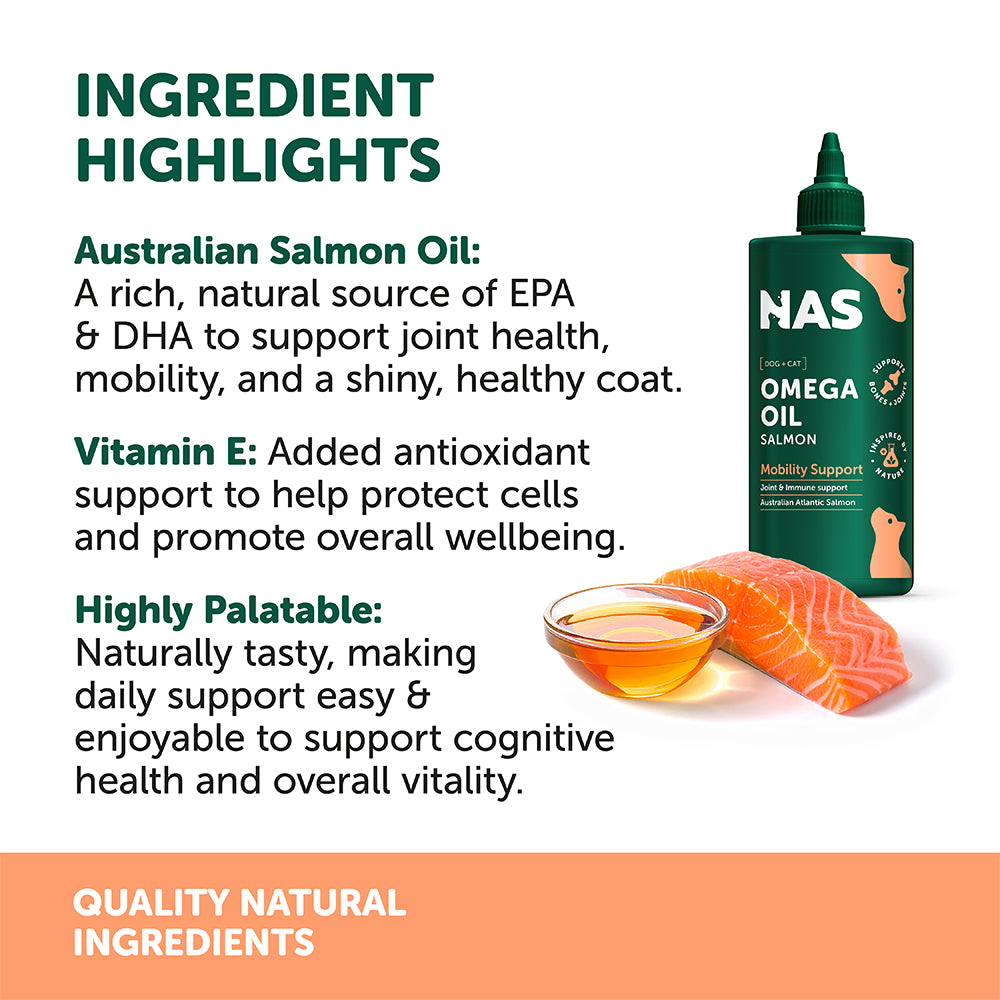 NAS NATURAL ANIMAL SOLUTIONS Omega Oil Salmon For Dogs & Cats