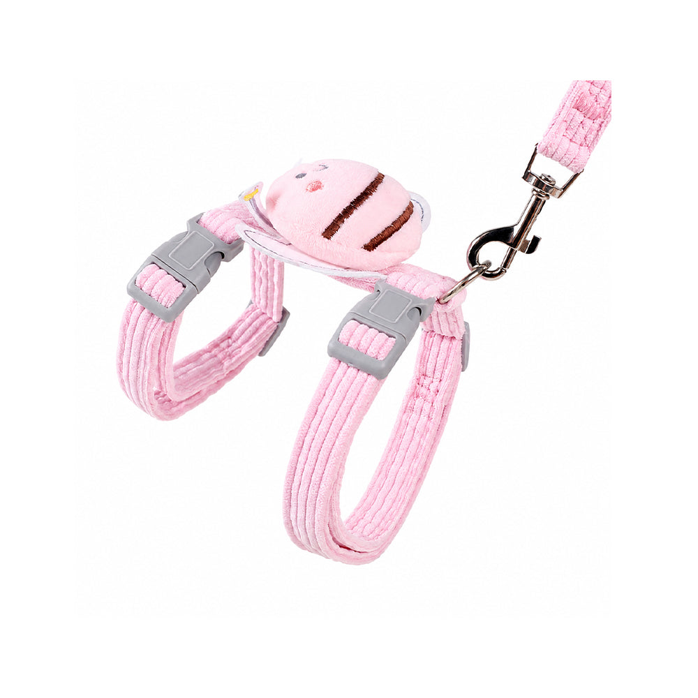 Cat Harness & Leash Set – Escape-Proof Adjustable Design | Yellow & Pink