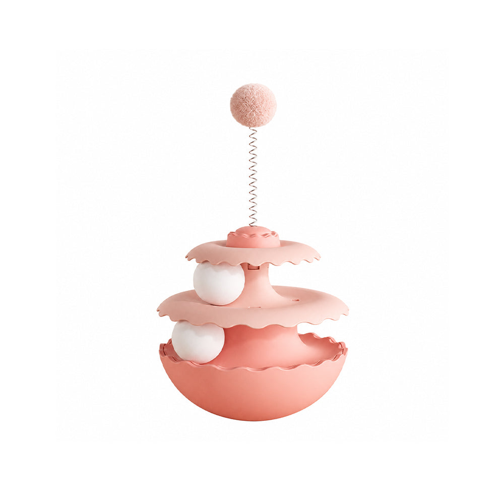 Interactive Wobble Plush Ball – Self-Play Cat Toy