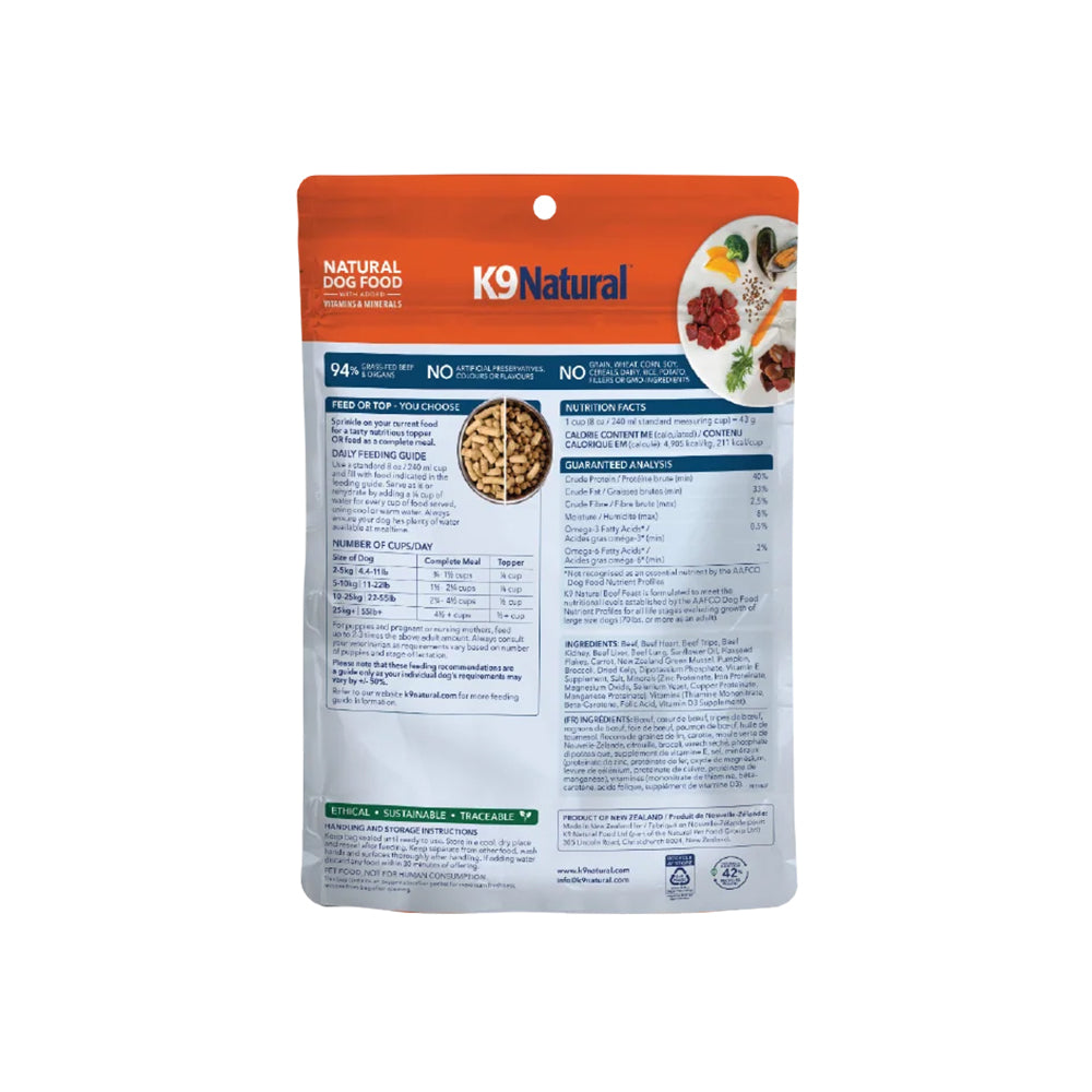 K9 NATURAL Beef Freeze Dried Dog Food 100g — product