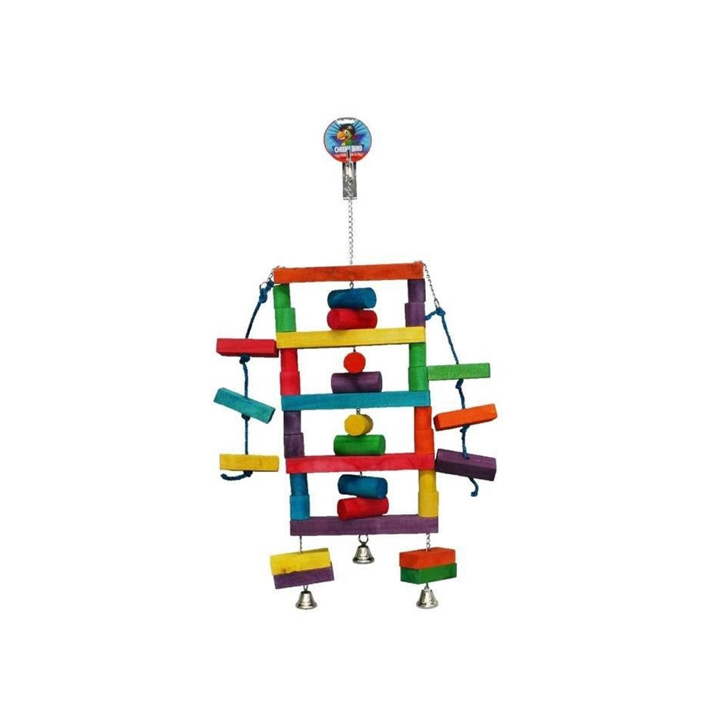 CHEEKY BIRD Square Block Ladder Jumbo Bird Toy