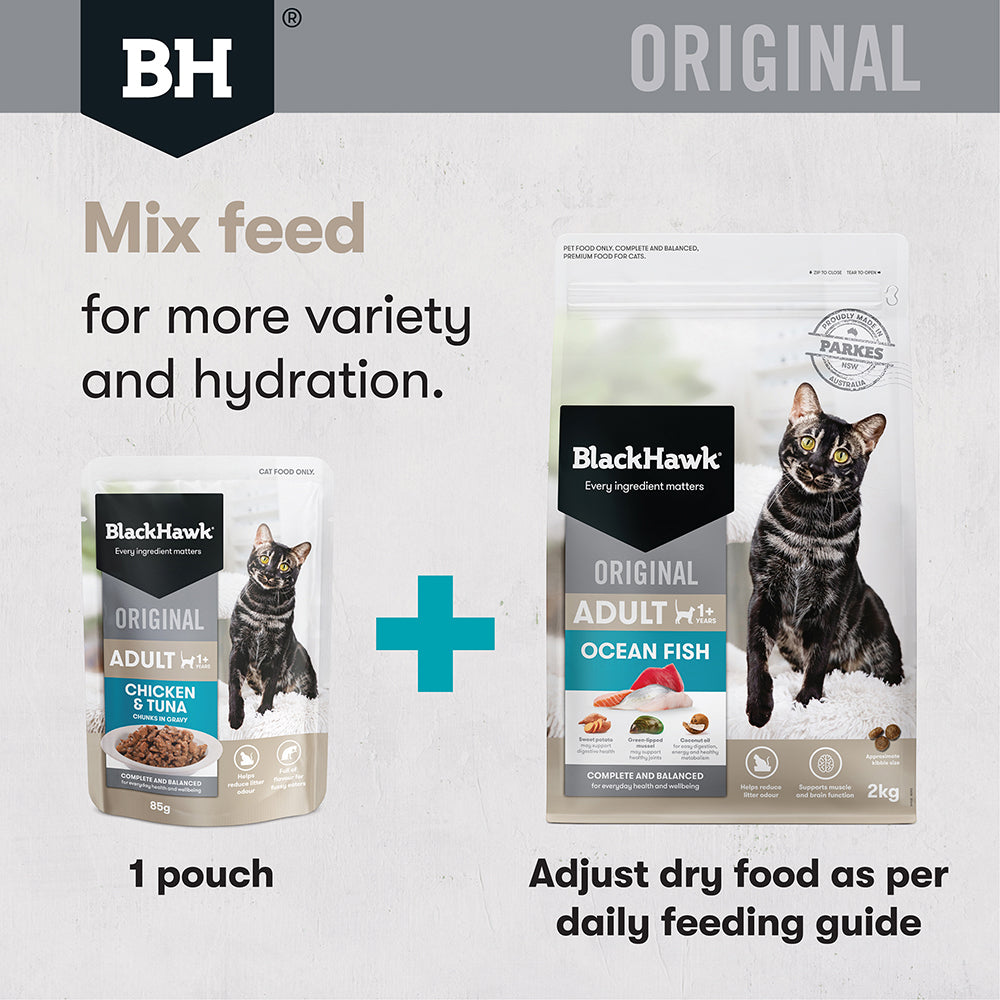 BLACK HAWK Original Ocean Fish Adult Cat Food