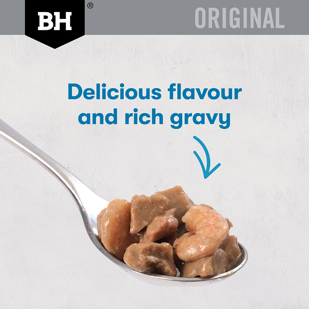 BLACK HAWK Original Chicken & Seafood in Gravy Adult Wet Cat Food 85g x 12