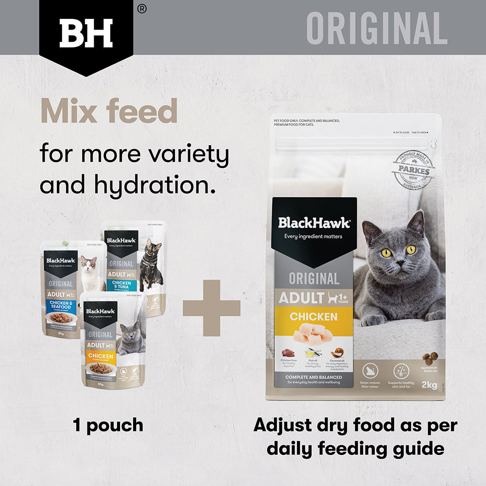 BLACK HAWK Original Variety Pack Adult Wet Cat Food 85g x 12