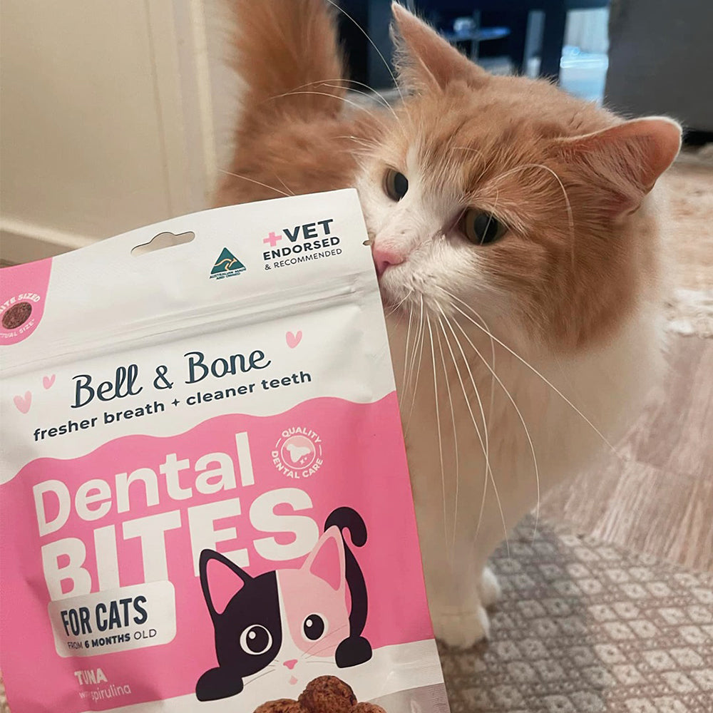 BELL & BONE Dental Bites Tuna With Spirulina Cat Treats 80g