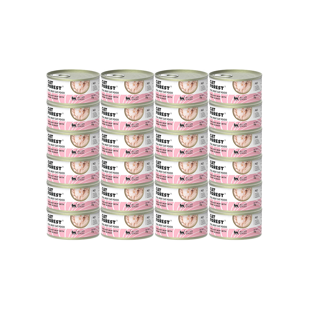 CAT FOREST Classic Tuna White Meat with Shrimp in Gravy Canned Cat Food