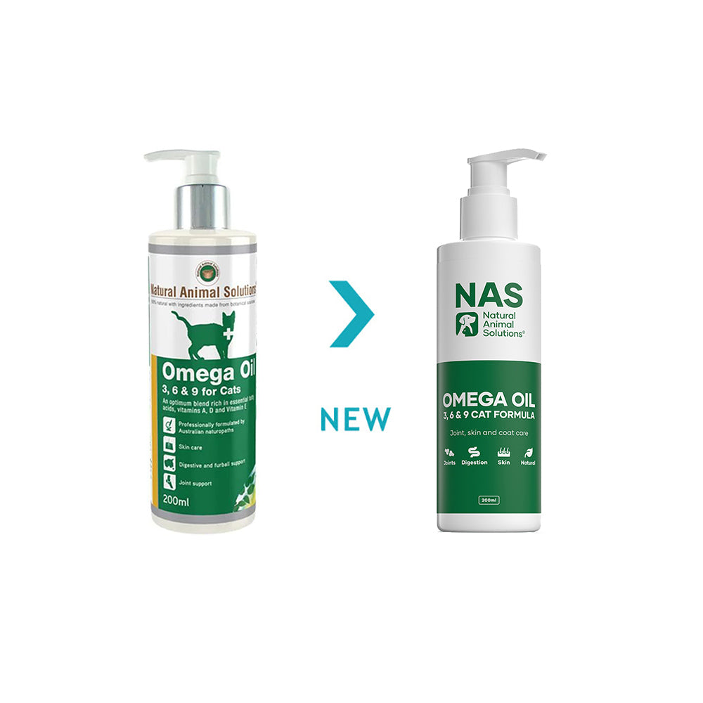 NAS NATURAL ANIMAL SOLUTIONS Omega 3, 6 & 9 Skin and Joint Care Oil for Cats 200ml