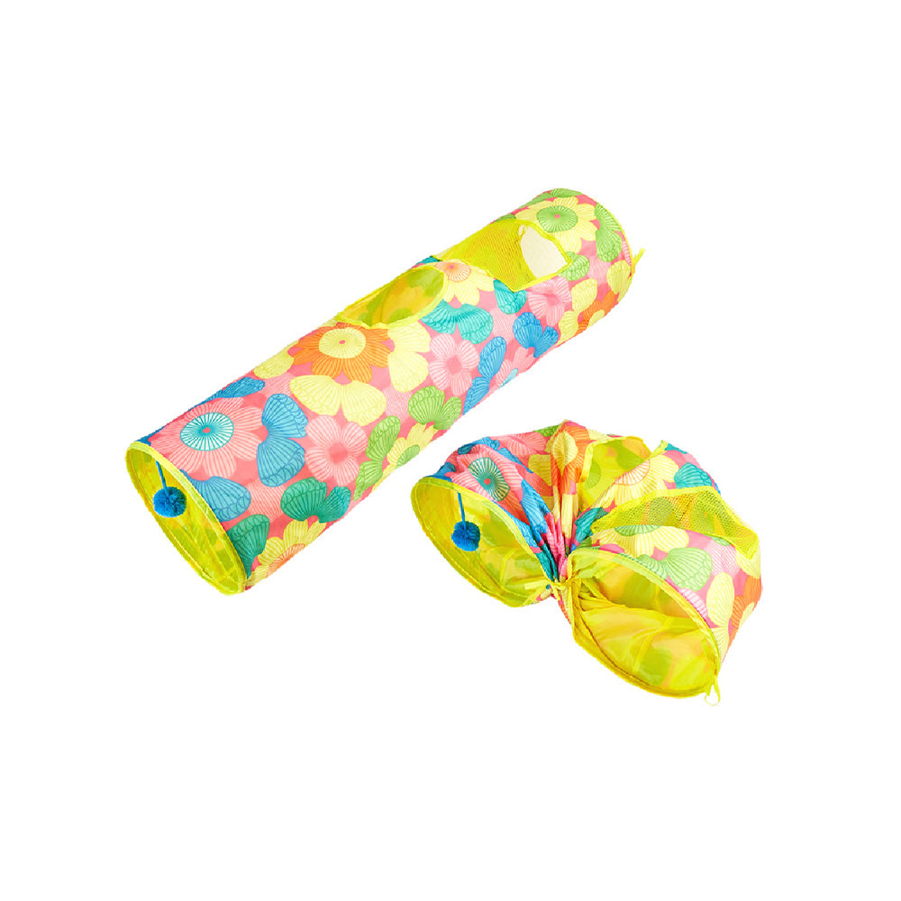 FOFOS Floral Pop-up Tunnel Cat Toy