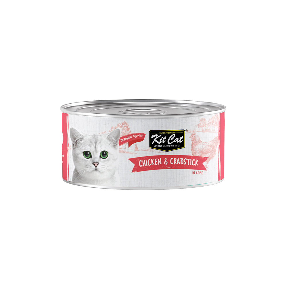 KIT CAT Chicken & Crabsticks Toppers Wet Canned Cat Food