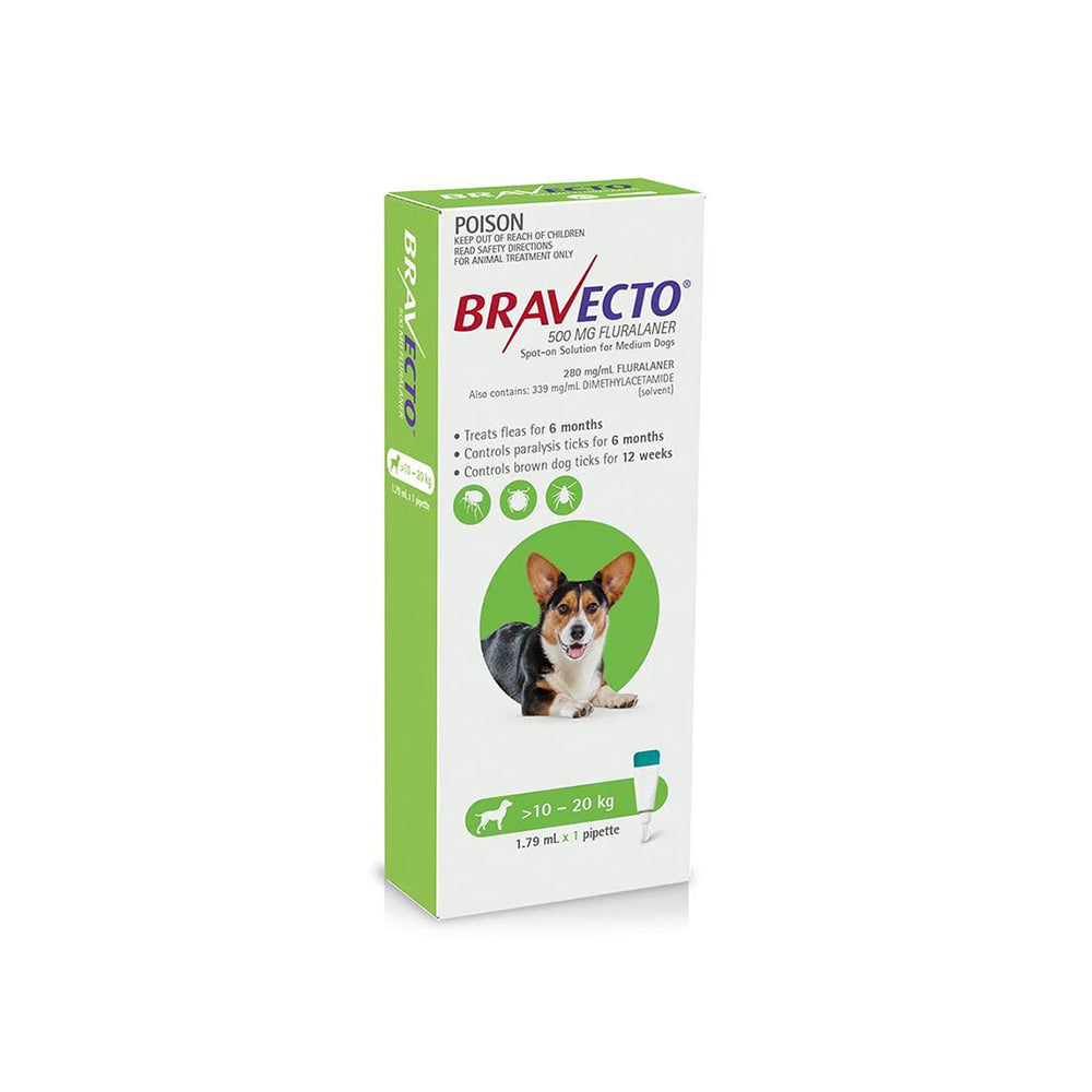 BRAVECTO For Medium Dogs 10-20KG Pipette Dog Flea and Tick