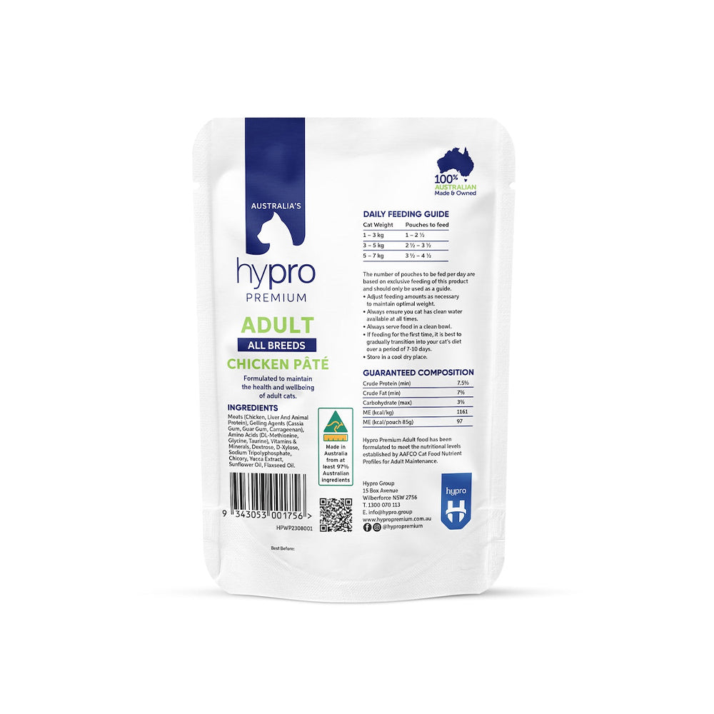 HYPRO PREMIUM Grain Free Chicken Pat¨¦ Adult Wet Cat Food 85gx12