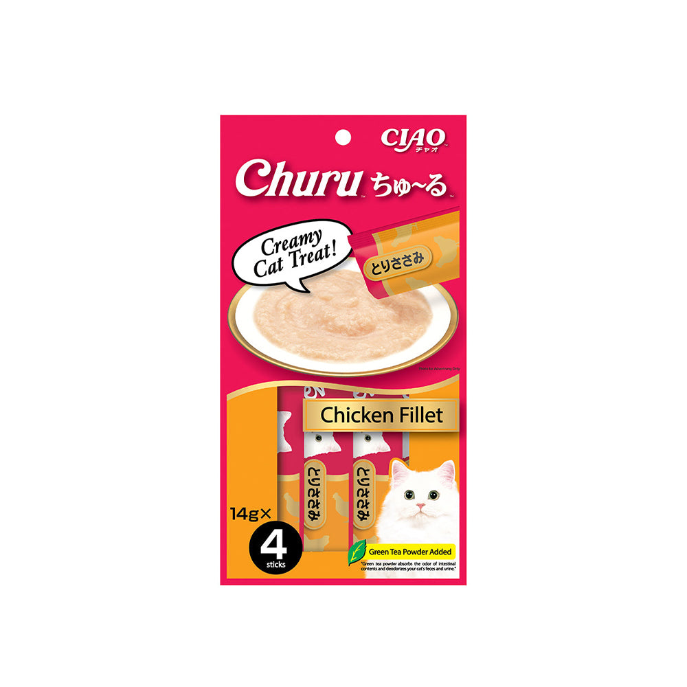 CIAO Churu Puree Chicken Fillet in Sasami 4x14g Cat Treat Petso Au
