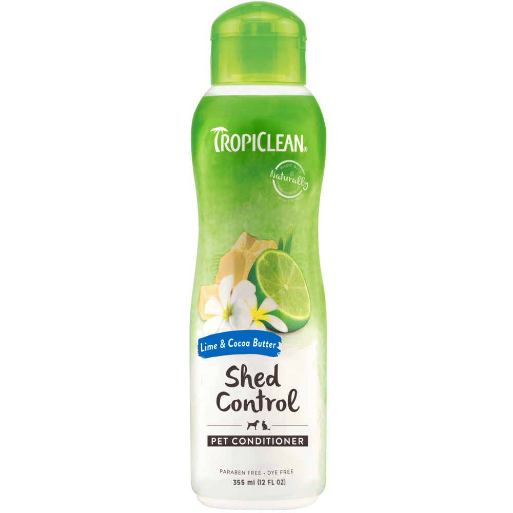 TROPICLEAN Lime & Cocoa Butter Shed Control Conditioner For Dogs & Cats 355ml