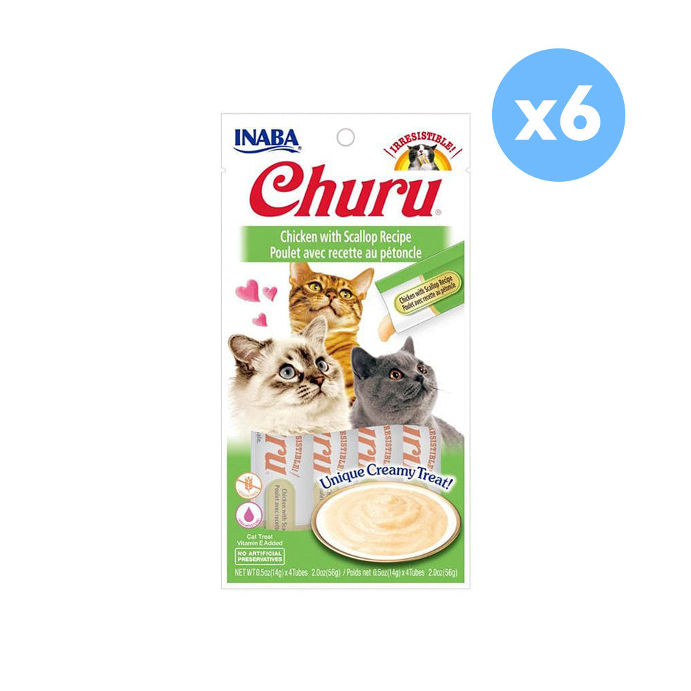 INABA Churu Chicken with Scallop Recipe Cat Treats
