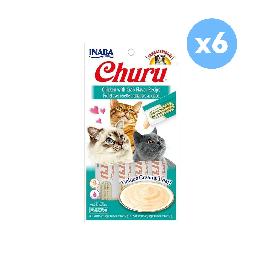 INABA Churu Chicken with Crab Flavor Recipe Cat Treats