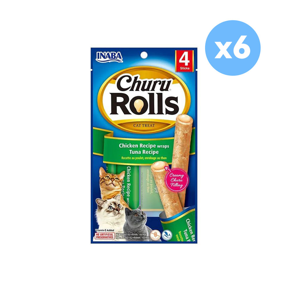 INABA Churu Rolls Chicken Recipe wraps Tuna Recipe Cat Treats