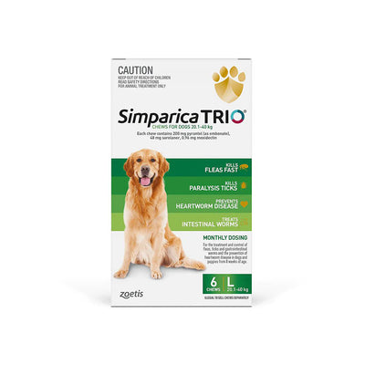 SIMPARICA Trio Large Dog 20.1-40Kg Green