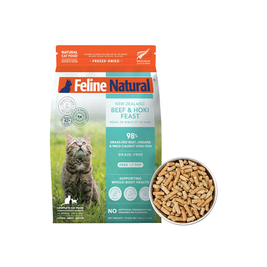 Feline Natural eligible freeze-dried cat food pack