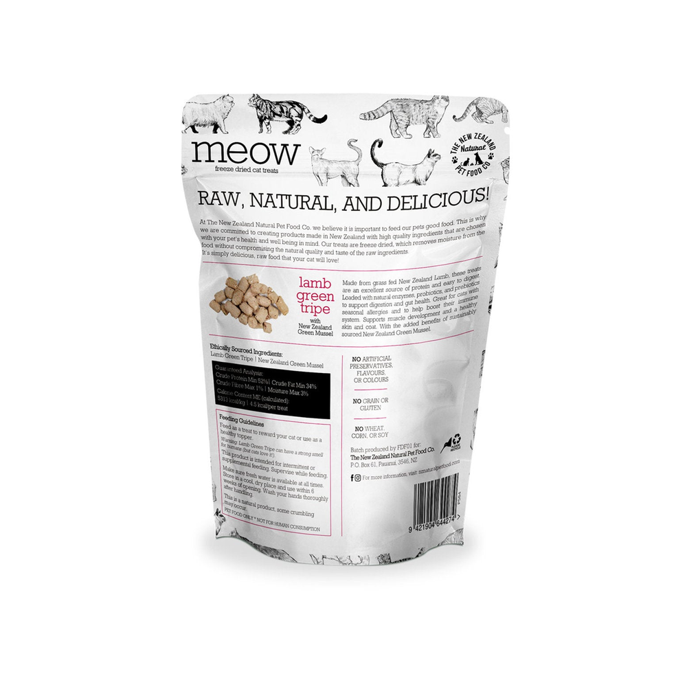 MEOW Lamb Green Tripe Freeze Dried Cat Treats 40g