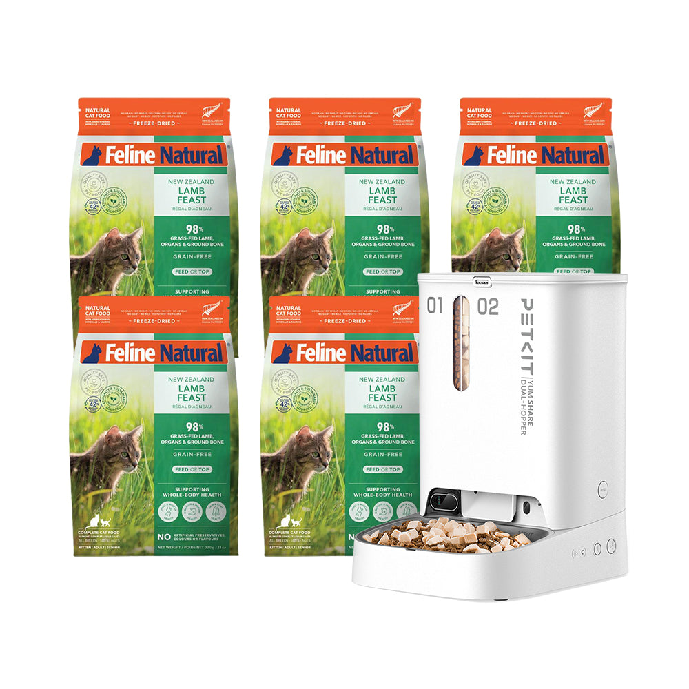 Feline Natural × Petkit Remote Feeding + Cloud Monitoring + Nutritional Freeze-Drying