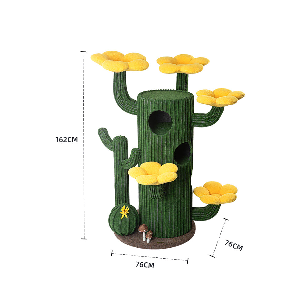 HONEYPOTCAT Luxe Cactus Bloom Cat Tree - 162cm