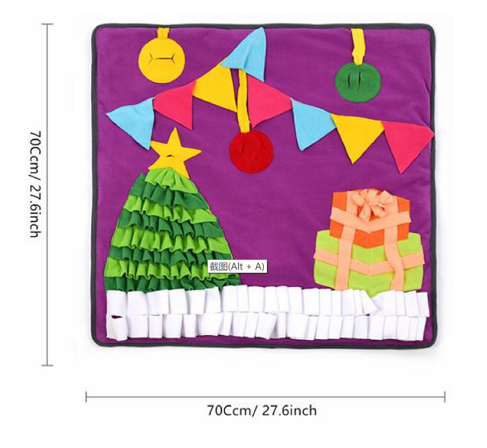 Christmas Gift Snuffle Mat for Dogs – Purple