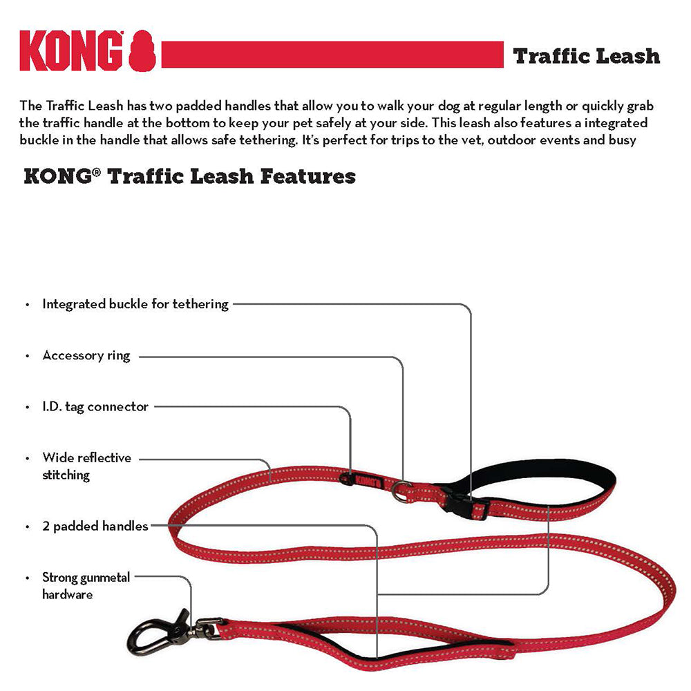KONG Traffic Black Leashes