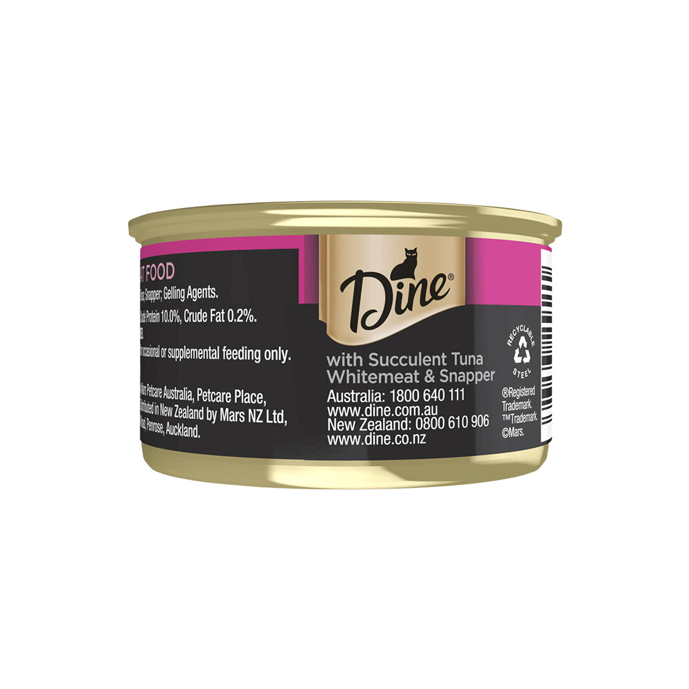 DINE Desire Succulent Tuna White meat & Snapper Cat Canned Food 24x85g